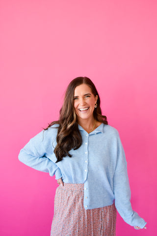 Piper Cardigan in Ice Blue