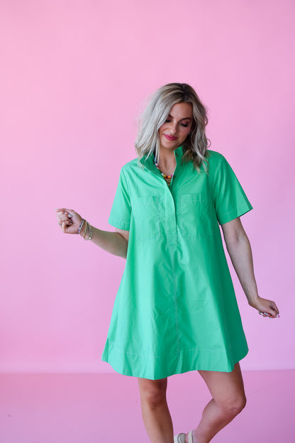 Lula Shift Dress in Green