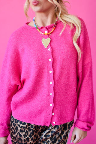 Piper Cardigan - Hot Pink RESTOCK