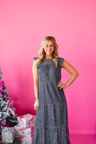 Tresa Metallic Maxi Dress