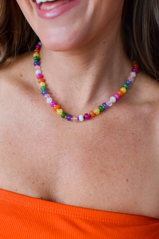 Rainbow Necklace Luxe - Love Gemstone
