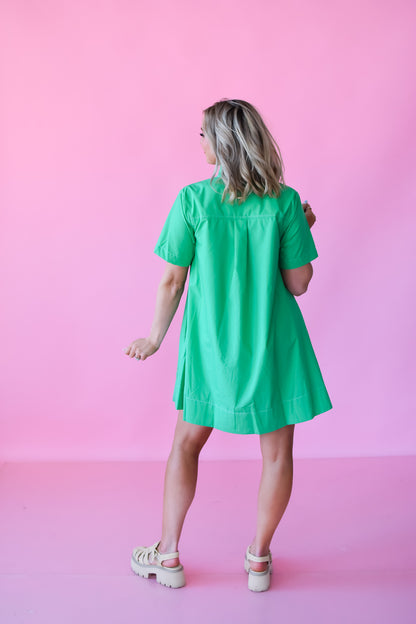 Lula Shift Dress in Green