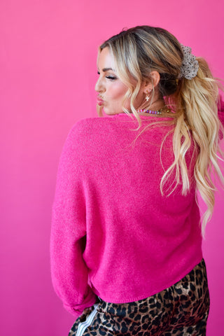Piper Cardigan - Hot Pink RESTOCK