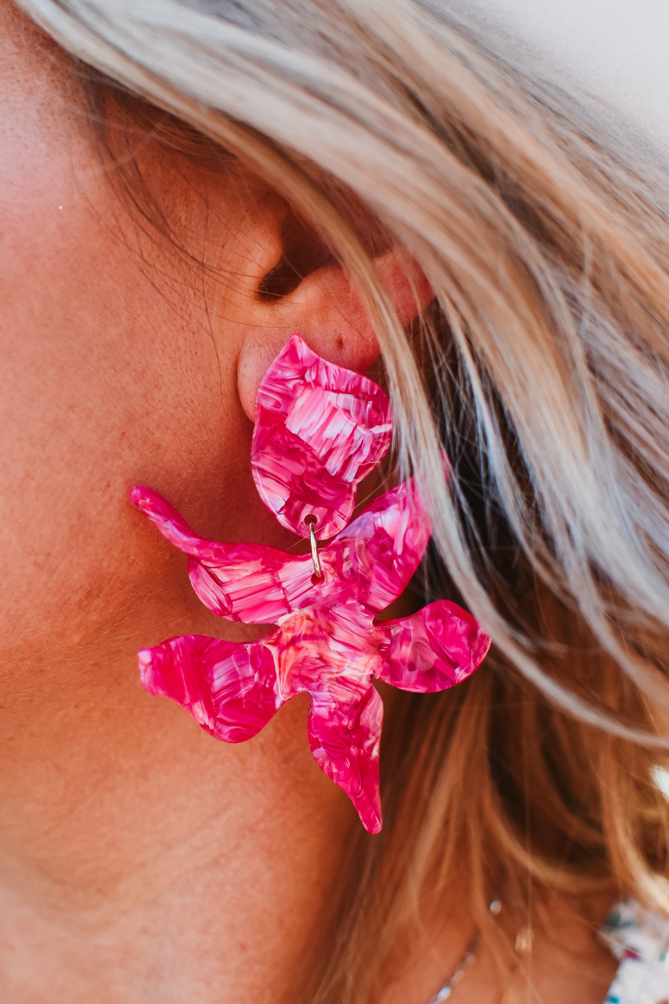 Flora Earrings - Pearlized Pink RESTOCK