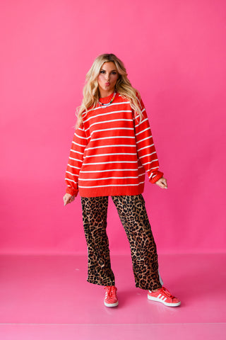 Vaughn Oversized Stripe Knit Sweater