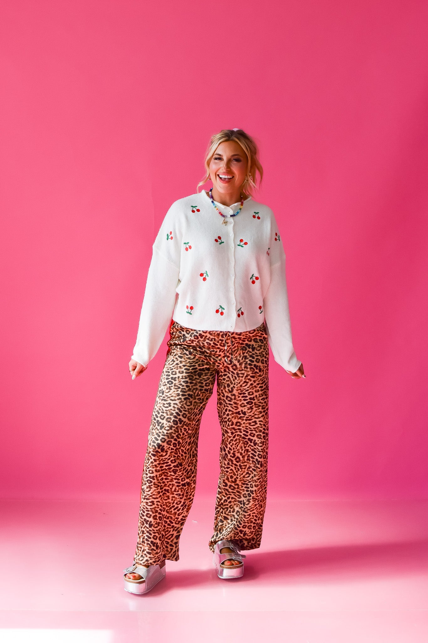 Lauryn Leopard Track Pants