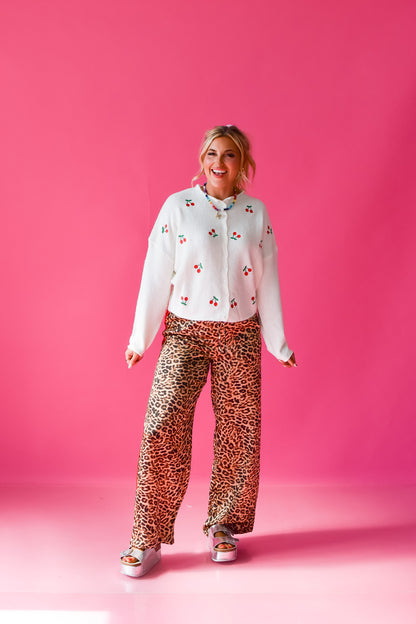 Lauryn Leopard Track Pants