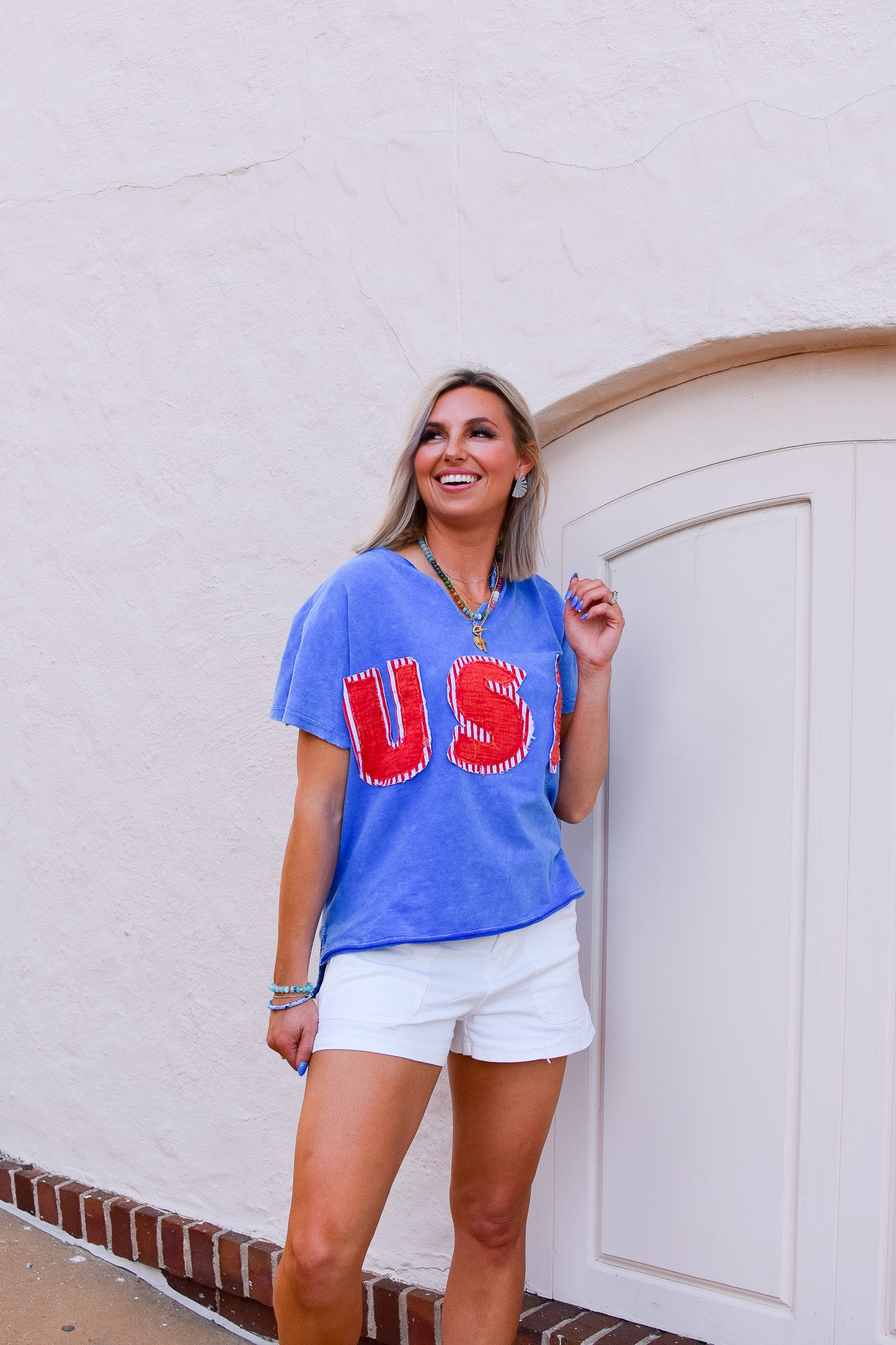 USA Top in Blue