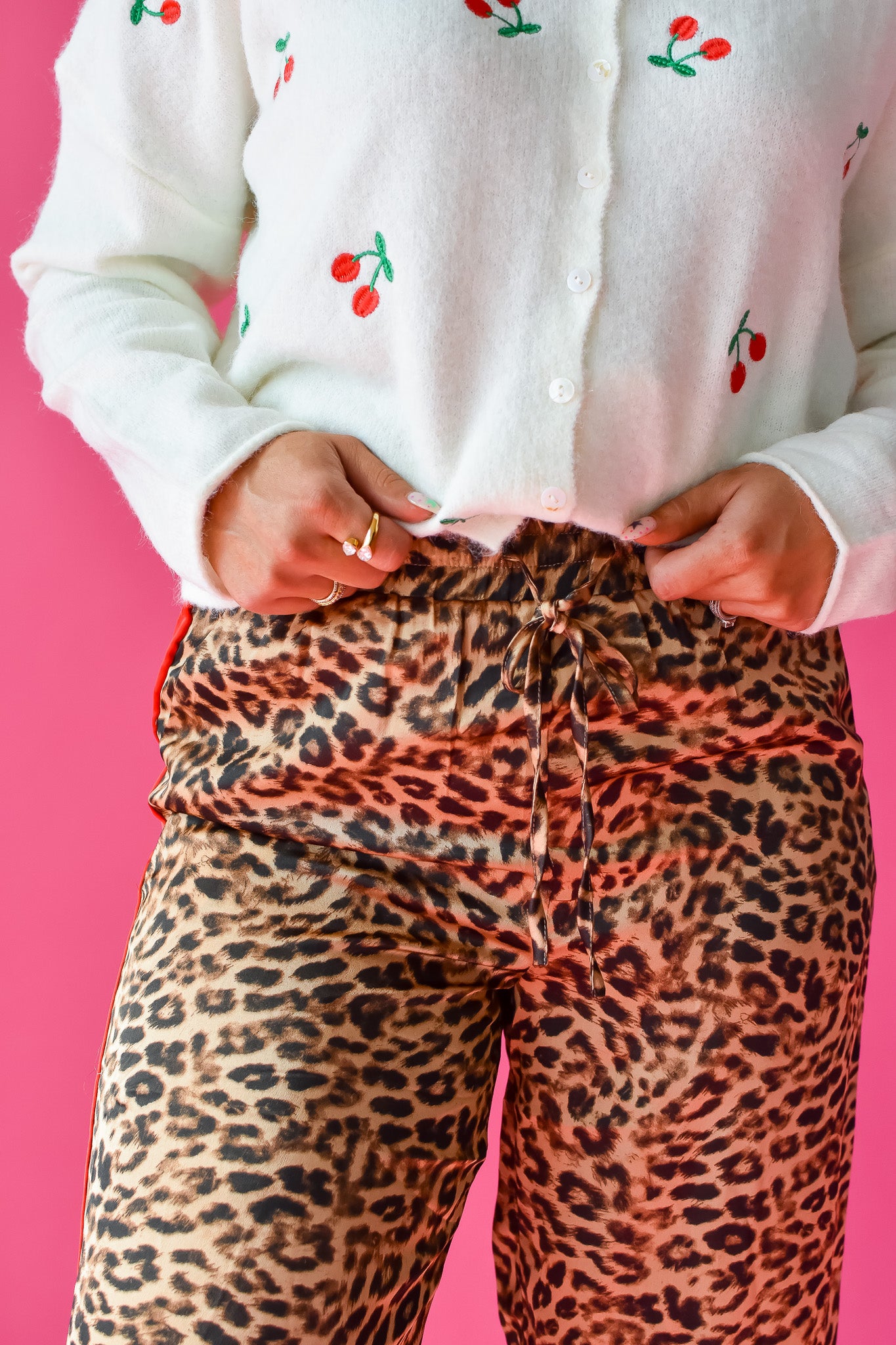 Lauryn Leopard Track Pants