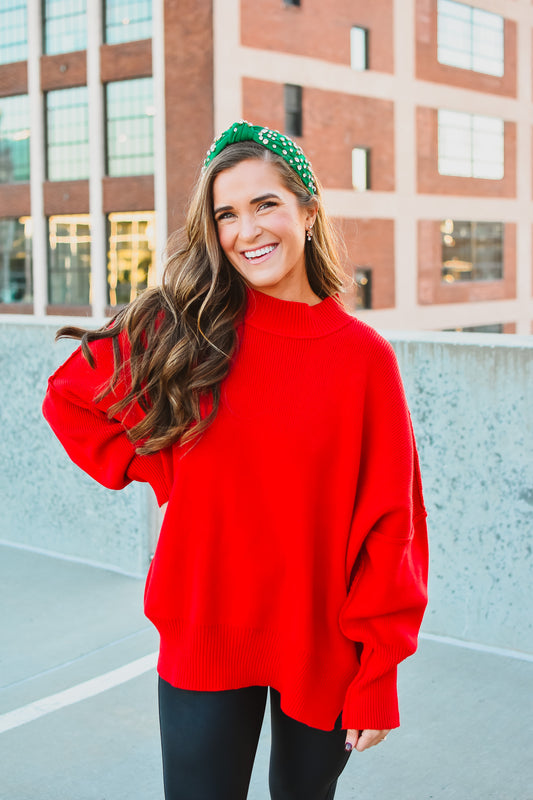 Bradie Sweater in Red