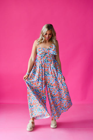 Olivia Floral Bow Jumpsuit