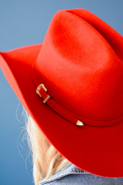 Town & Country Wool Hat in Lipstick Red