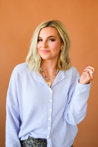 Piper Cardigan in Lavender - RESTOCK