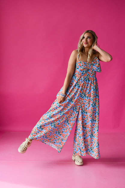 Olivia Floral Bow Jumpsuit