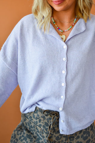 Piper Cardigan in Lavender - RESTOCK