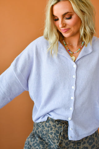 Piper Cardigan in Lavender - RESTOCK