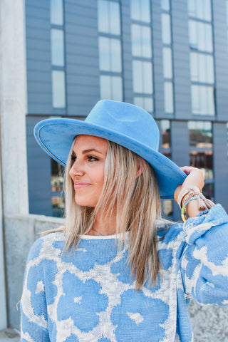Rancher Hat in Cornflower Blue