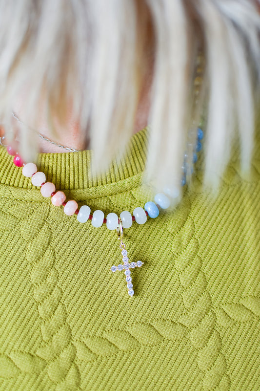 Gold Crystal Cross Charm RESTOCK