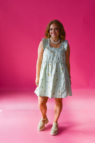 Lexington Embroidered Floral Mini Dress
