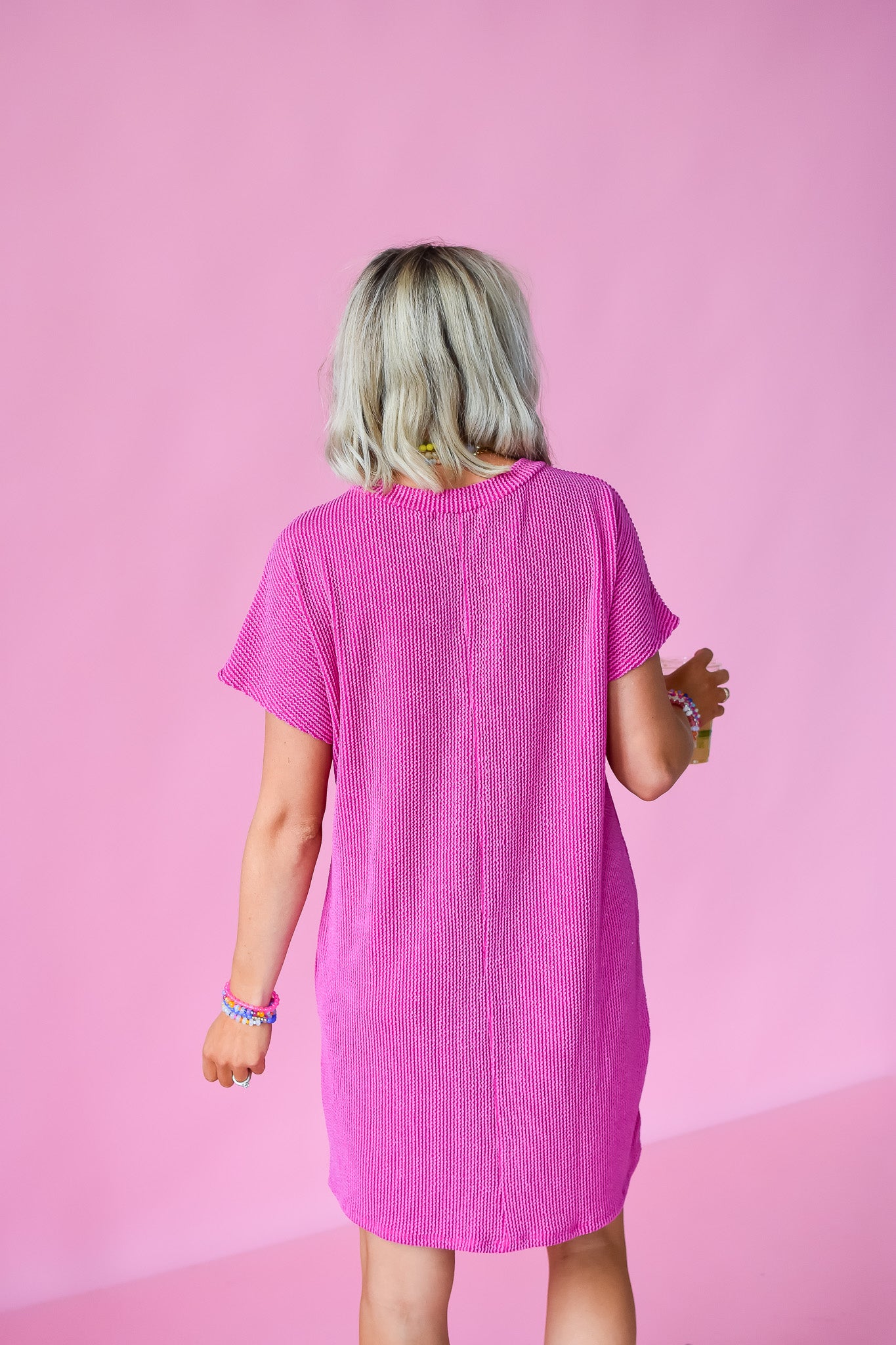 Kasie Tee Shirt Dress in Orchid