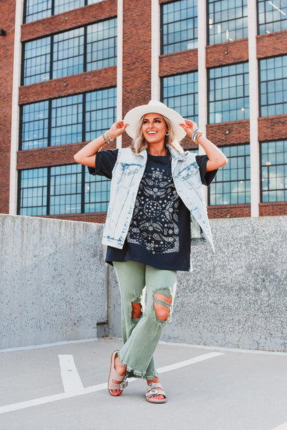 Paisley Oversized Graphic Tee