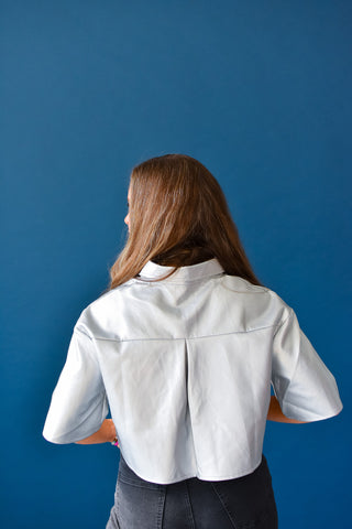 Billy Metallic button Up Top