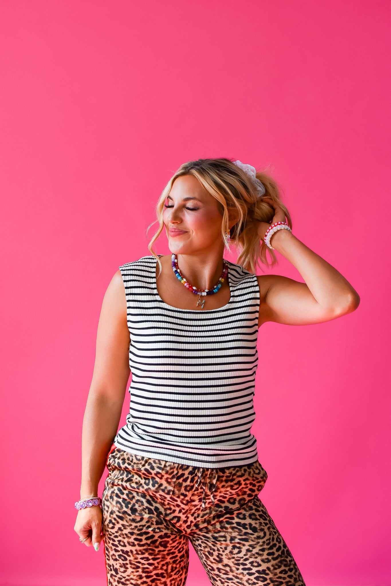 Damon Stripe Square Neck Tank