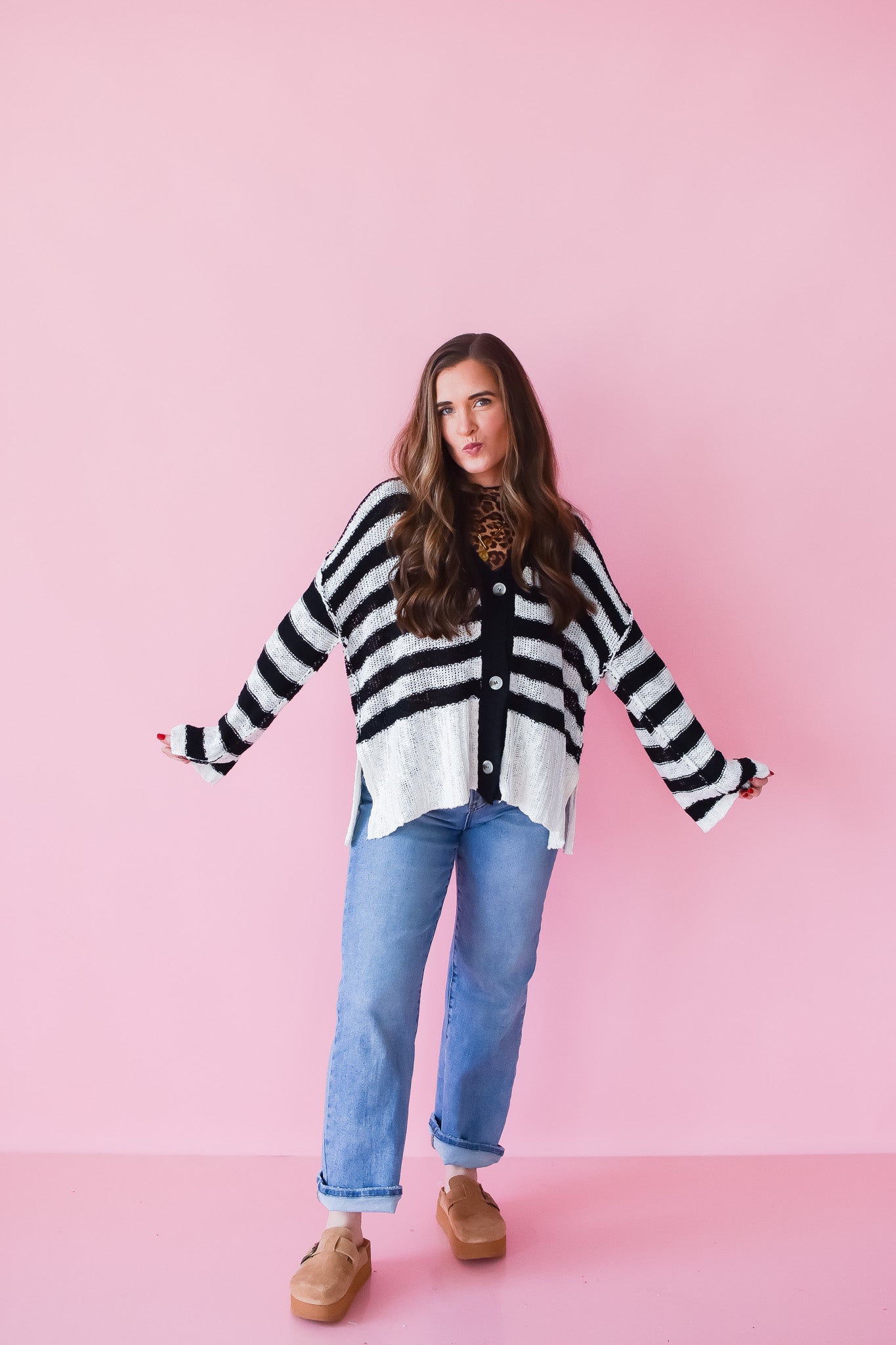 Geno Stripe Cardigan