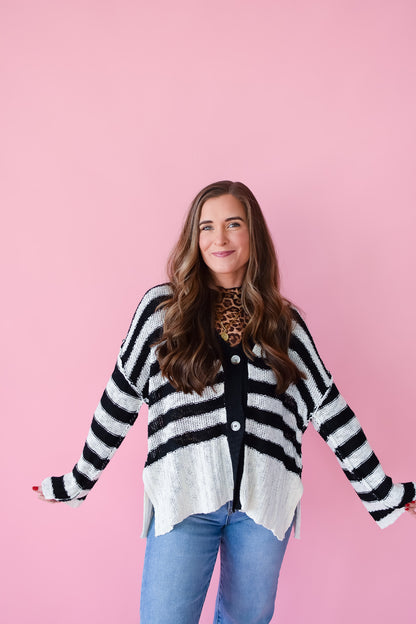 Geno Stripe Cardigan