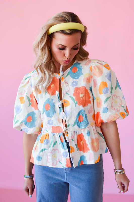 Trixie Floral Tie Top