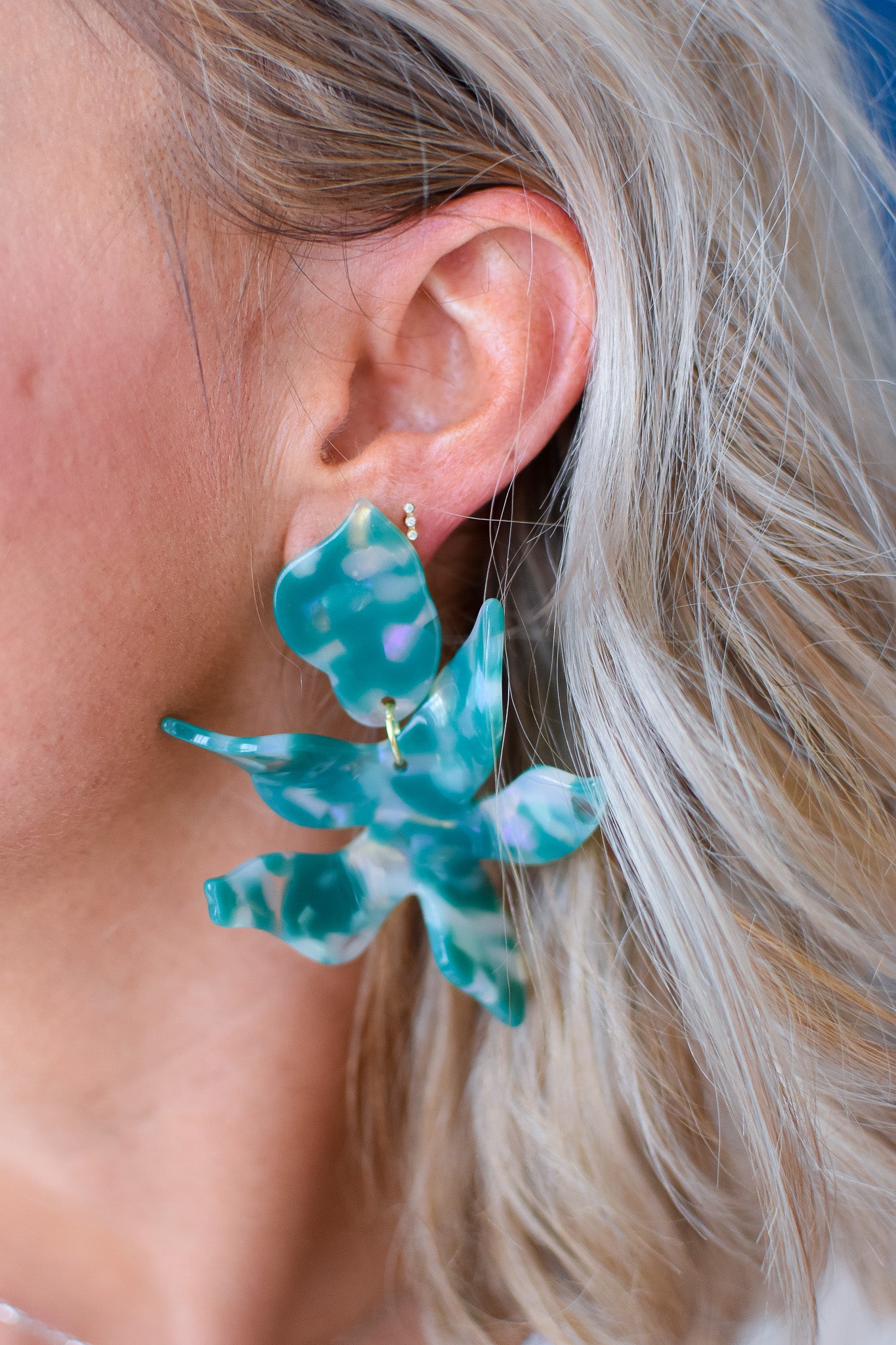 Flora Earrings - Jade