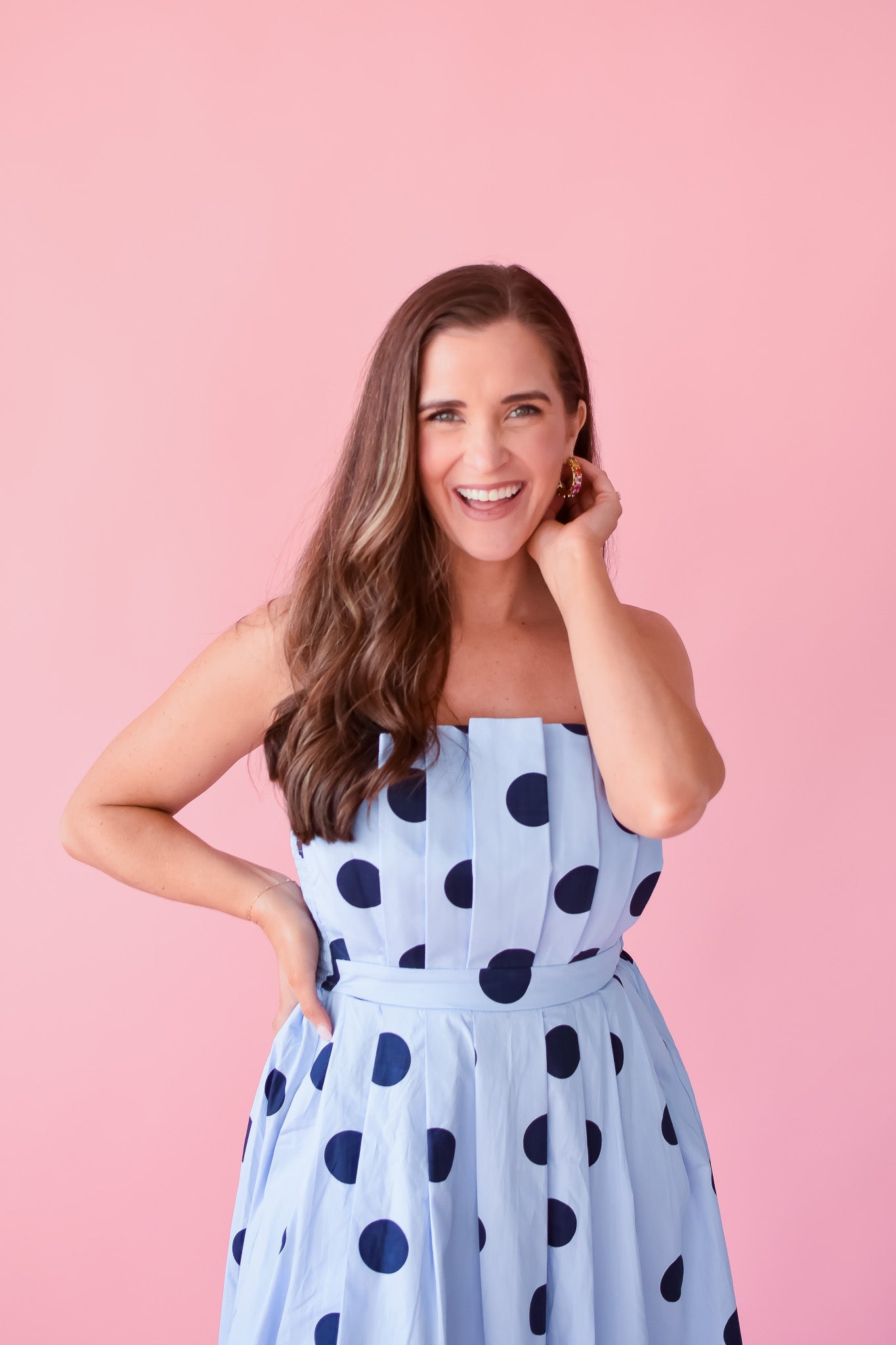 Aubrey Polka Dot Midi Dress