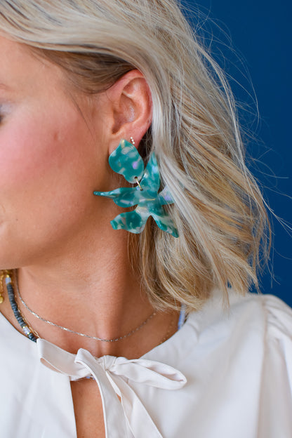 Flora Earrings - Jade