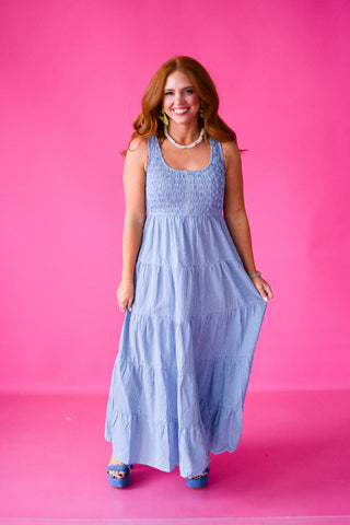 Gilly Gingham Midi Dress