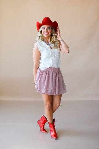 Langley Gingham Bubble Skirt