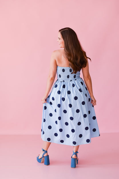 Aubrey Polka Dot Midi Dress