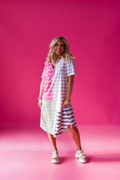 Breck Stripe Midi Dress