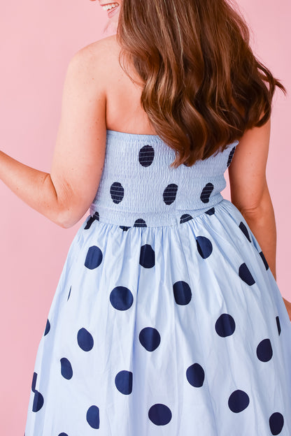 Aubrey Polka Dot Midi Dress