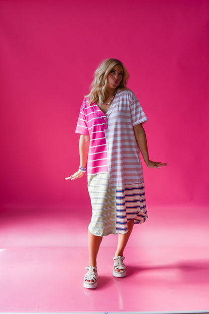 Breck Stripe Midi Dress