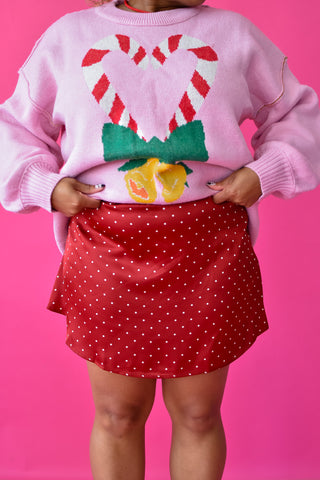 Julianna Polka Dot Skort In Red