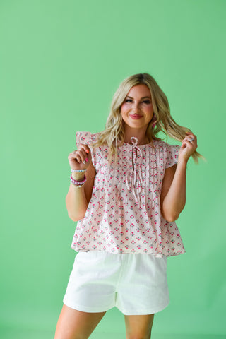 Erica White Denim Pull On Shorts