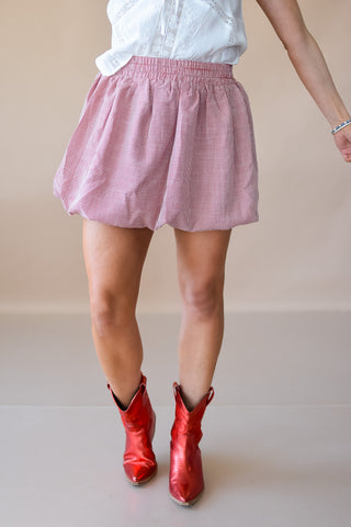 Langley Gingham Bubble Skirt