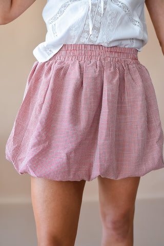 Langley Gingham Bubble Skirt