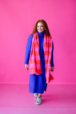 Calypso Scarf in Pink/Red