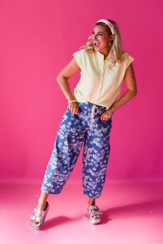Candace Floral Barrel Jeans