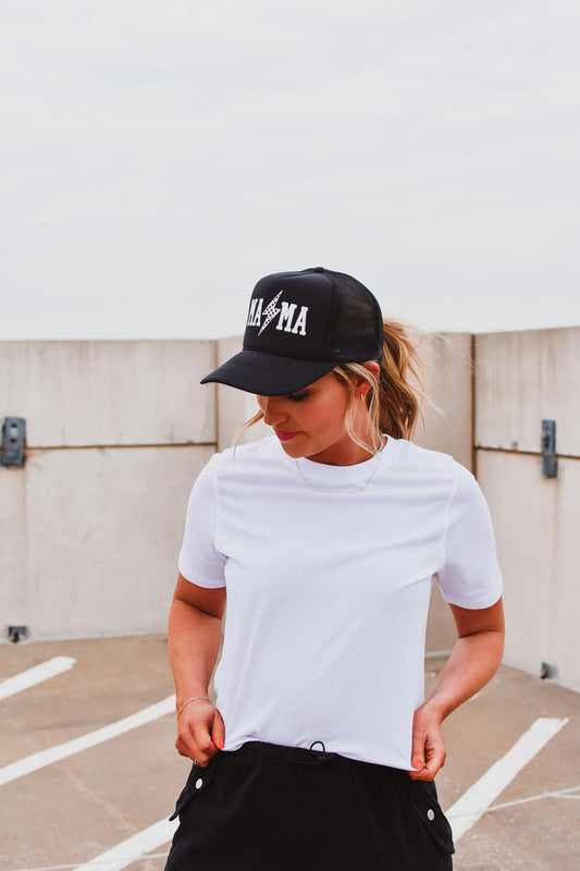 Kate Classic Boxy Fit Tee in White- RESTOCK
