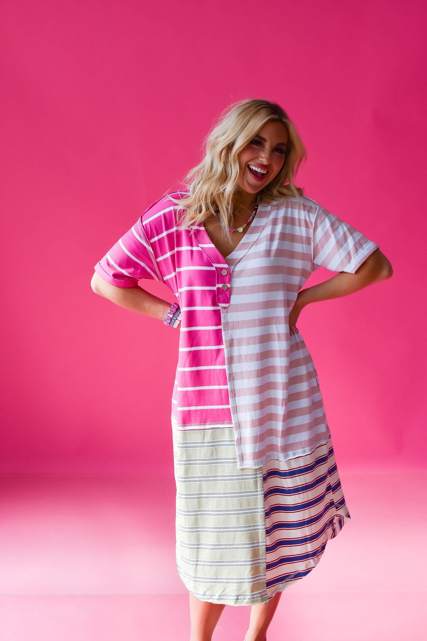 Breck Stripe Midi Dress