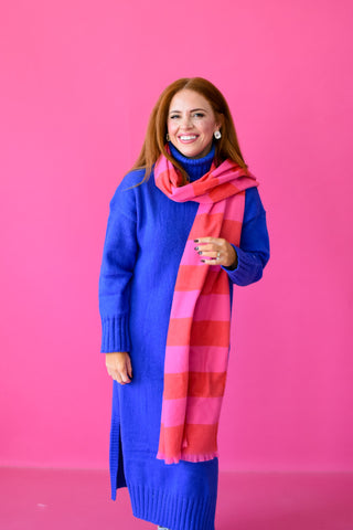 Calypso Scarf in Pink/Red