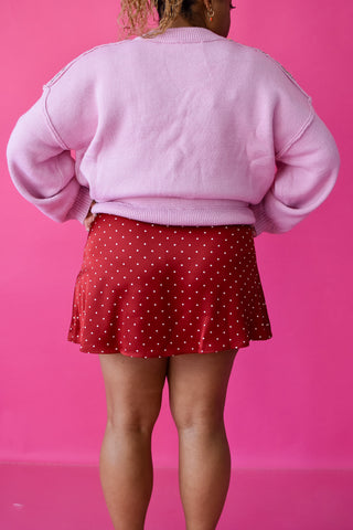 Julianna Polka Dot Skort In Red
