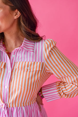 Lisbeth Striped Midi Dress